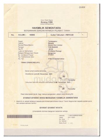 Terengganu Marang Freehold Land For Sale 1