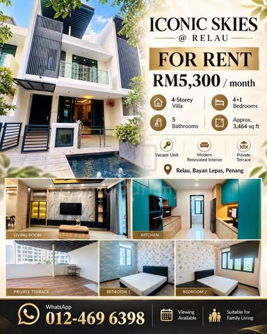 Luxury Villa Iconic Skies, Relau, Penang For Rent 1