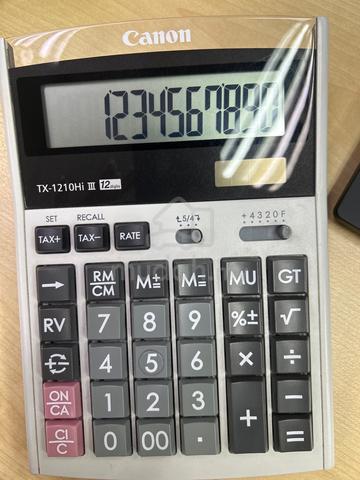 Canon TX-1210Hi III 12-Digit Desktop Calculator - photo 2 of 2
