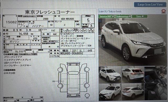 2022 5A 16k KM Toyota HARRIER 2.0 Z (A) Modellista - 2