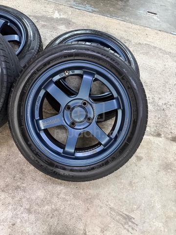 Rim te37 magblue flow forming 15 inch siap tayar - photo 3 of 6