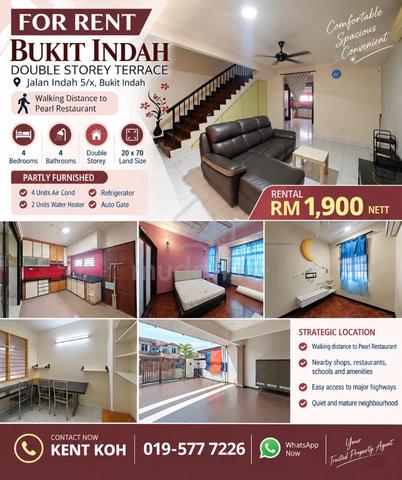 For Rent Bukit Indah Double Storey Terrace 1