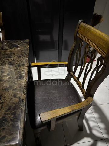 Marble Dining Table 8 Set Chair - photo 4 of 4
