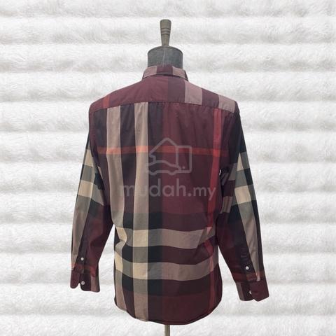 Burberry Maroon Red Checkered L/S Shirt - photo 2 of 5
