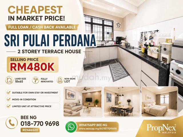 Sri Pulai Perdana 2 Storey Terrace 18x65 Renovate Full Loan Best Deal 1