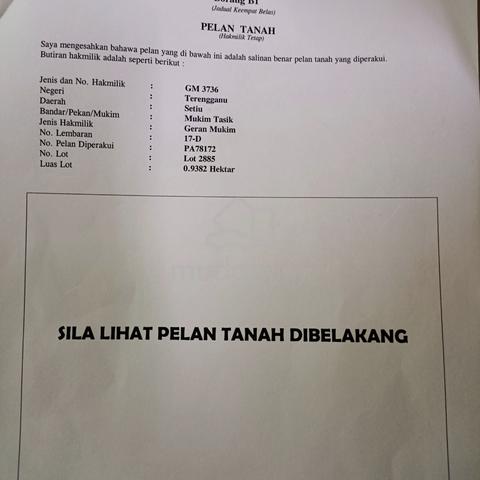 Tanah cantik 2 ekar, tepi jalan utama Permaisuri-Penarik untuk dijual 1