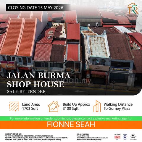 Hot Area Jalan Burma Shoplot | Tenanted Unit | Tender Opportunity 1