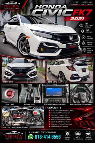 2021  Honda Civic Fk7  HATCHBACK - 1