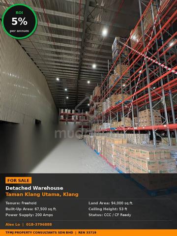 Taman Klang Utama, High ROI Detached warehouse for sale 1