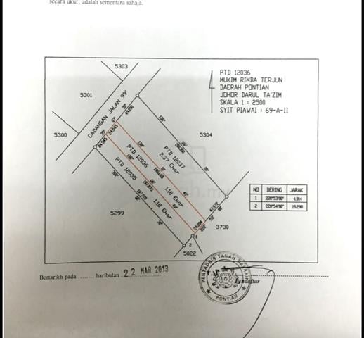 Johor Pontian Agricultural Freehold Land For Sale 1