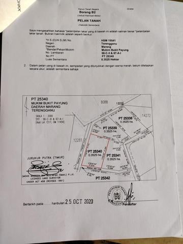 Tanah 1 ekar murah untuk dijual di Kampung Lubuk Batu, Marang 1