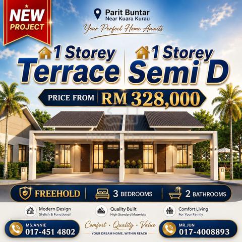 FULL LOAN_Parit Buntar New Project_1 Storey Terrace near Kuala Kurau 1