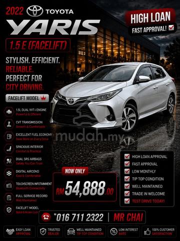 2022 Toyota YARIS 1.5 E (A) FACELIFT CUN FULL LOAN - 1