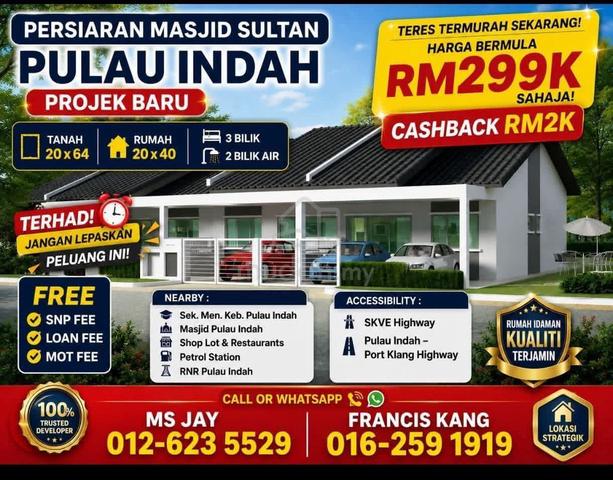 Project Pulau indah teres 1 tingkat freehold 1