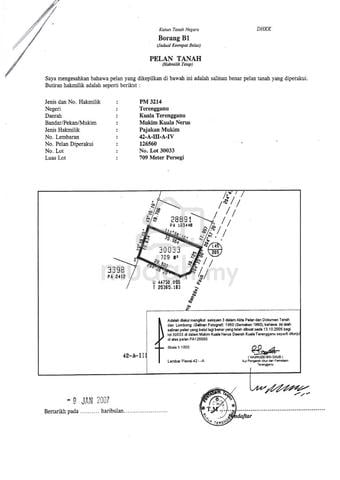 Tanah Corner Lot Tepi Jalan Besar Kg Batin-Ulu Takir, Seberang Takir 1