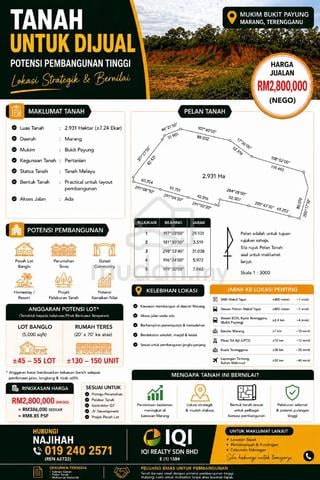 TANAH POTENSI TINGGI UNTUK PEMBANGUNAN di Mukim Bukit Payung, Marang. 1