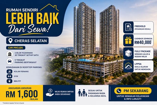 Condo Baru Cheras Selatan sebelah Amerin Mall & Aeon Cheras Selatan MRT Station 1