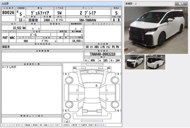 2023 Toyota VELLFIRE 2.4 Z PREMIER Turbo Full Spec - 2