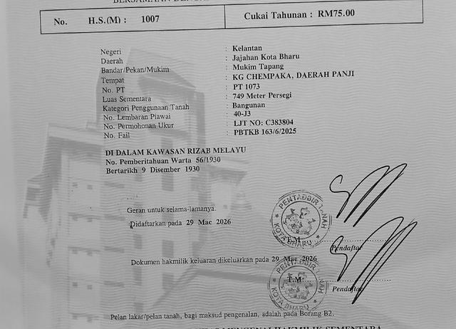 tanah 500meter persegi di tapang 1