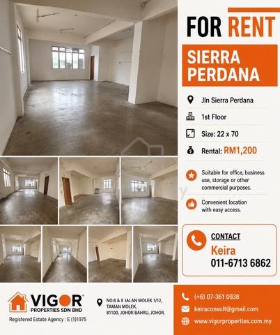 FOR RENT Sierra Perdana 1st Floor shoplot 1
