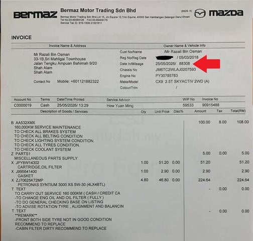 Mazda CX-9 2.5 2WD Full Service Record Turbo S/Rof - 3