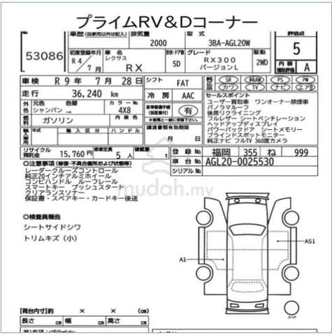 2022 Lexus RX300 LUXURY 5A Special Color Many Unit - 2