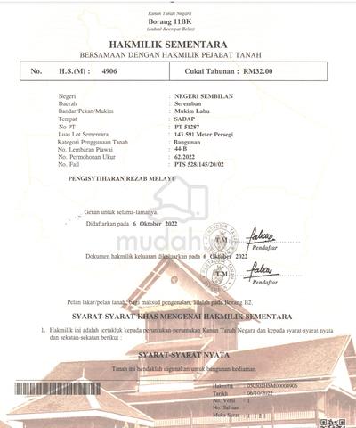 Tanah Tapak Rumah Untuk Dijual 1