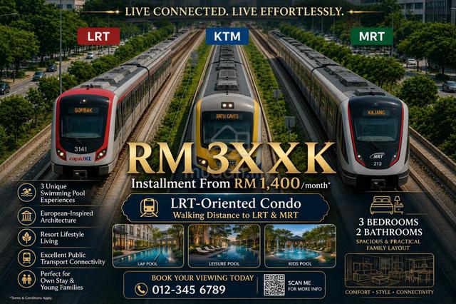 1 Stop to MIDVALLEY ! Dualkey 3R - KL City @ TOD Condo [ Airbnb ], Brickfields, Kuala Lumpur 1