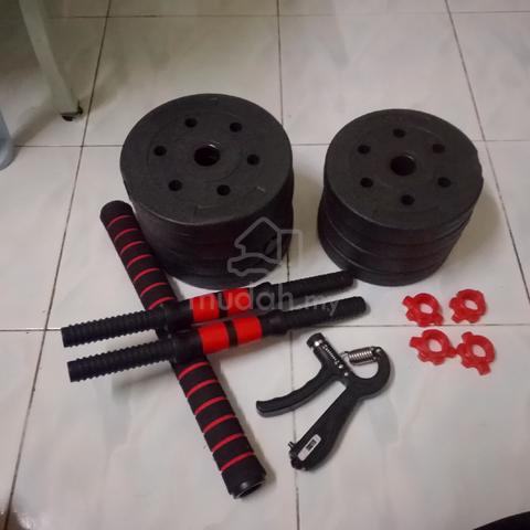 Dumbbells 15kg untuk dijual (kecuali hand grip) - photo 2 of 3