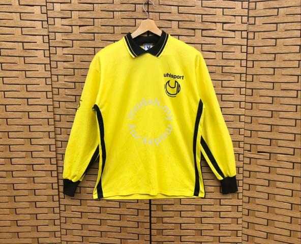 Maillot UHLSPORT SERPENT SNAKE goal vintage porté n°1 GK shirt maglia trikot L