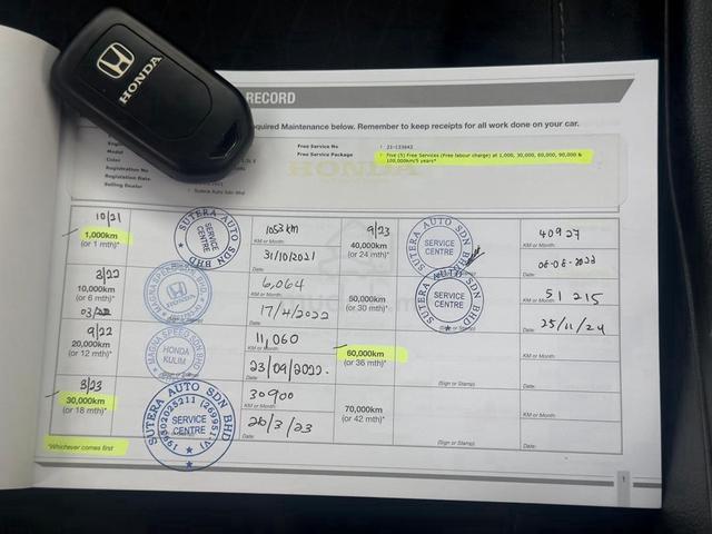 2021 FULL SERVICE RECORD Honda CITY 1.5 (A) FS REC - 2