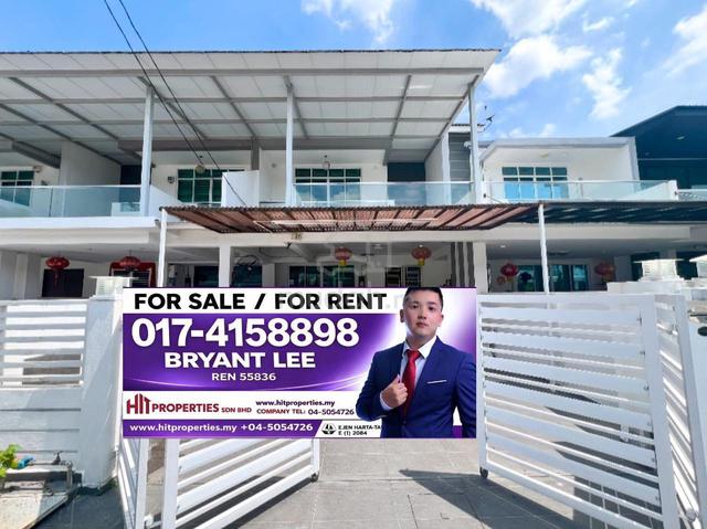 Jawi Sungai Bakap Two Storey Terrace Super Long Gated Bakap Indah Sale 1