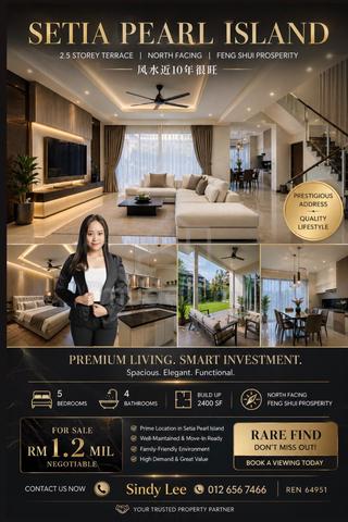 North facing Landed Setia Pearl Island sale at Bayan Lepas 2400sf 1