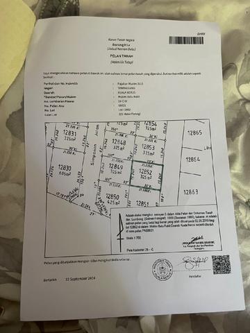 Tanah conerlot berserta rumah untuk dijual 1