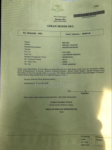 Lot Banglo Krubong Untuk Dijual 1