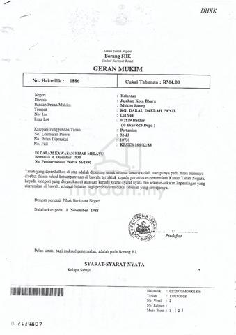Tanah Dalam Proses Ubah Syarat Dari Pertanian Ke Bangunan Untuk Dijual 1