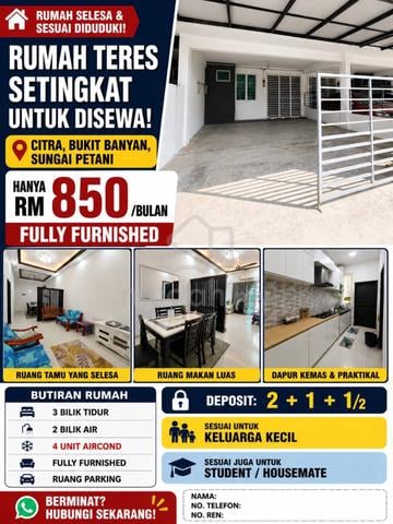 Rumah Untuk DiSewa - Cita Bukit Banyan 1