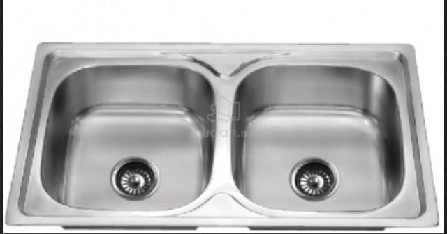 Mocha Stainless Steel Double Bowl Kitchen Sink MAP - Home Appliances