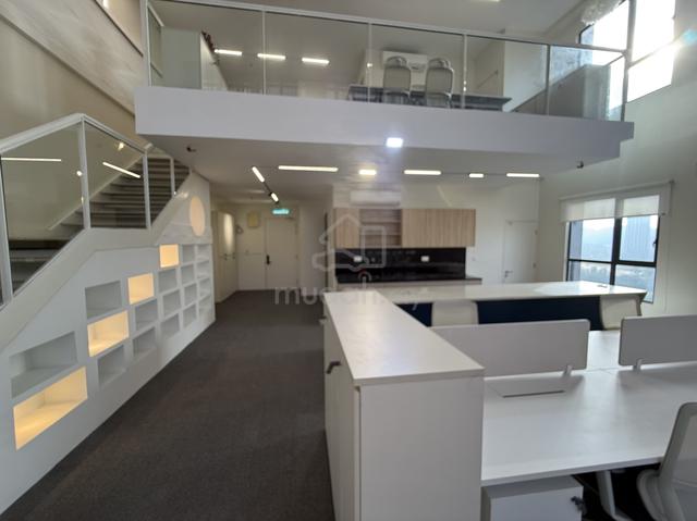 Dual Keys Duplex Office, Full-Furnish, Modern Design, Aircond&Kitchen 1
