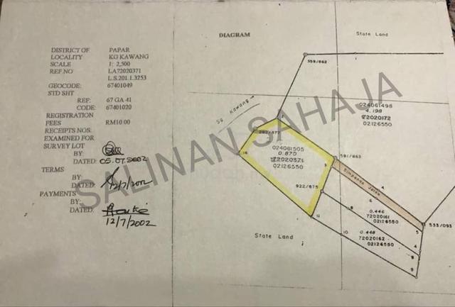 Beringgis Land Papar for sale 1