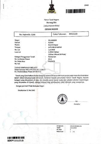 TaNAH BATU 13 SG SERDANG,KAPAR UNTUK DIJUAL 🔥
 1