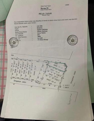 4 Lot Tanah Kepas Untuk Dijual BERDEPAN PASAR BORONG BARU MACHANG 1