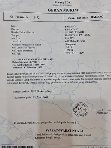 Tanah lot utk dijual 1