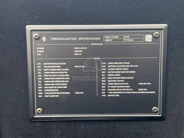 2021 Ferrari F8 TRIBUTO 3.9 Bucket Seat,Lifter - 3