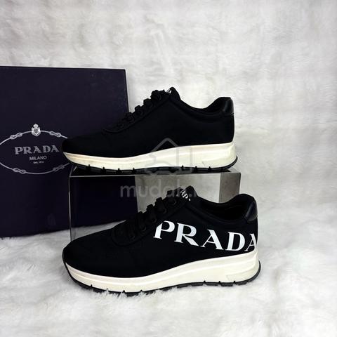 Prada Black Nylon Chunky Sneakers with White Logo - photo 3 of 6