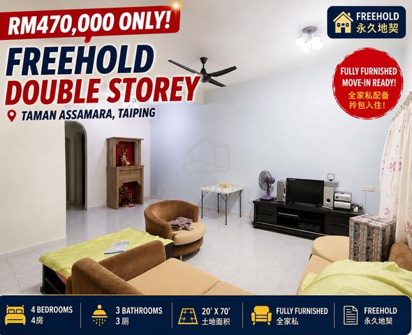 Freehold and Fully Furnished Double Storey Taman Assamara, Taiping 1