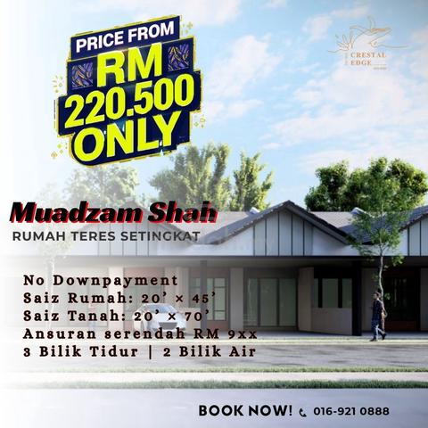 Rumah Termurah dengan cash rebate 10% di Muadzam Shah Pahang 1