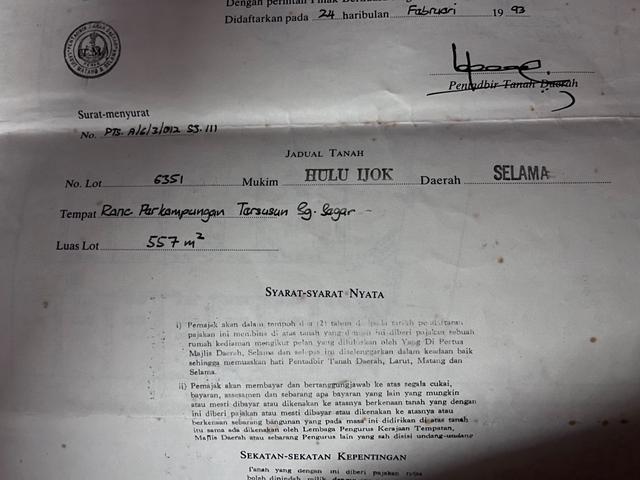 Tanah untuk dijual di Ijok, Selama Perak. 1