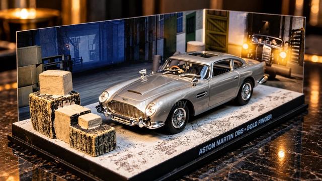Aston Martin DB5 Goldfinger Diorama Model Car - photo 3 of 4