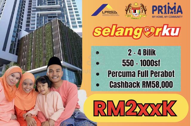 FREEHOLD Condo (RSKU) , 100% Loan, Nearby HELP Subang 1